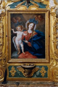 Madonna col Bambino e ini - sec. XVIII autore ignoto su macchina processionale - foto luigi anzalone