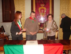 Medaglia della liberazione conferita alla Sig.ra Emilia Latini. Foto Mario Barbera Borroni.