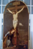 La Maddalena ai piedi della Croce di Pietro Tedeschi prima del Restauro. Foto di Bruno Grandinetti. Archivio Comunale.