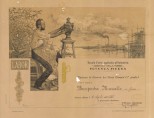 Diploma della Scuola d'Arte "Ambrogio della Robbia" a Marcello Bompadre. Prop. Eugenio Borroni.