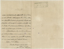 Lettera del Dott. Nicola Badaloni al Sindaco di Potenza Picena del 11-4-1878. ASCPP